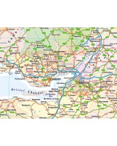 British Isles UK Road map, Illustrator AI CS vector format, county fills 5m scale
