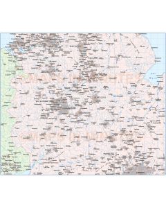 Central England Basic Map @1,000,000 scale