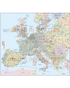 Central Europe Political Country Map with Roads fully layered in Illustrator CS formats