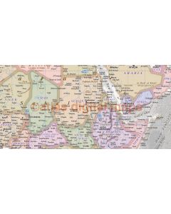 Contemporary Vinyl World Political Relief Wall Map with grey ocean floor.  60 inches wide x 38 inches deep