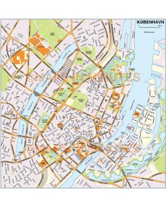 Copenhagen (København) city map in Illustrator or PDF format