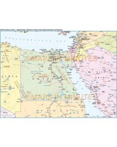 Egypt Country Map plus Road and Rail