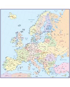 Basic Europe map, Illustrator CS vector format, Fully editable in Lamberts Conic Projection @1:4,000,000 scale