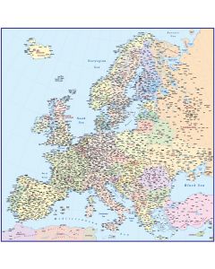 Vector Europe map, Political Illustrator and PDF formats @4,000,000 scale