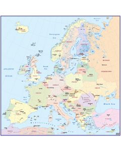 4M scale Europe Political Simple Map with large text