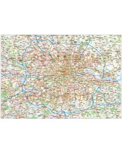 Vector Greater London-M25 County & Road map @250k scale in AI Illustrator CS formats