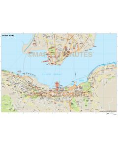 Hong Kong city map in Illustrator CS or PDF format