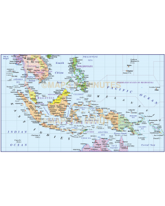 Indonesia/Malaysia Political Basic Map @10M scale