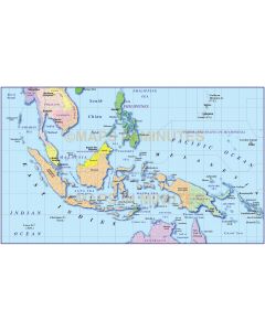 Digital vector Indonesia/Malaysia Political Simple Vector Map with full drop shadow turned on