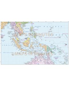 Indonesia/Malaysia Political vector map @10M scale