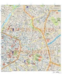 Brussels city map in Illustrator CS or PDF format area