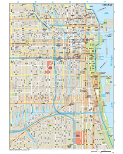 Chicago city map in Illustrator CS or PDF format