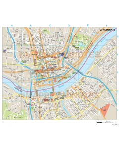 Cincinnati city map in Illustrator CS or PDF format