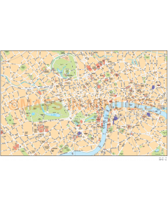 London Basic city map in Illustrator CS or PDF format area coverage.