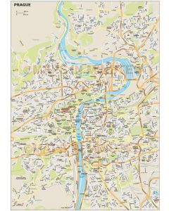 Prague city map in Illustrator CS or PDF format