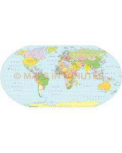 Robinson Projection @100m scale UK centric World map