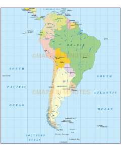 South America Basic Political map