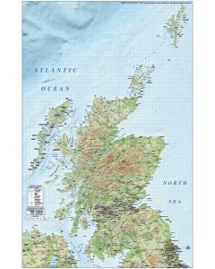 Digital vector map of Scotland Regions, Road & Rail with Regular relief background @1M scale. Royalty free