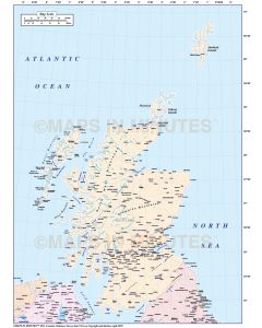 Scotland vector Map in Illustrator AI CS format including Shetland & Orkney Isles (Northern Isles) in Illustrator AI CS and pdf formats. Country fills, royalty free, fully layered and 100% editable.