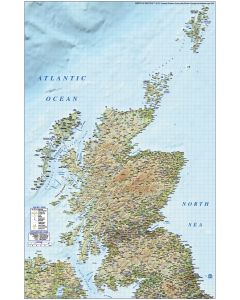 Detailed Scotland Road Rail Map incl. Orkney & Shetland, Illustrator AI format, large 750k. High Res Regular relief