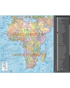 Africa Political vector map with Country colour relief options