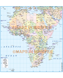 Africa Basic Countries map with insets