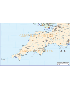 South West England Basic Map @1m scale