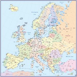 Buy Europe Map, Political Basic in Illustrator Vector format Online