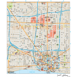 Buy Detroit city map in Illustrator CS or PDF format Online