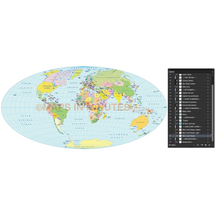 World Map Countries And Capitals