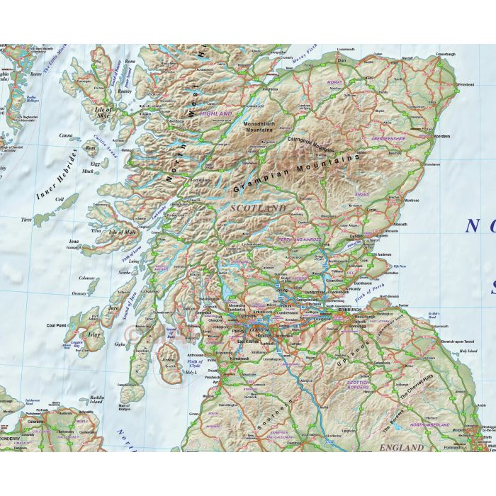 Scotland Layout Detailed Map Of Scotland 1100x1596