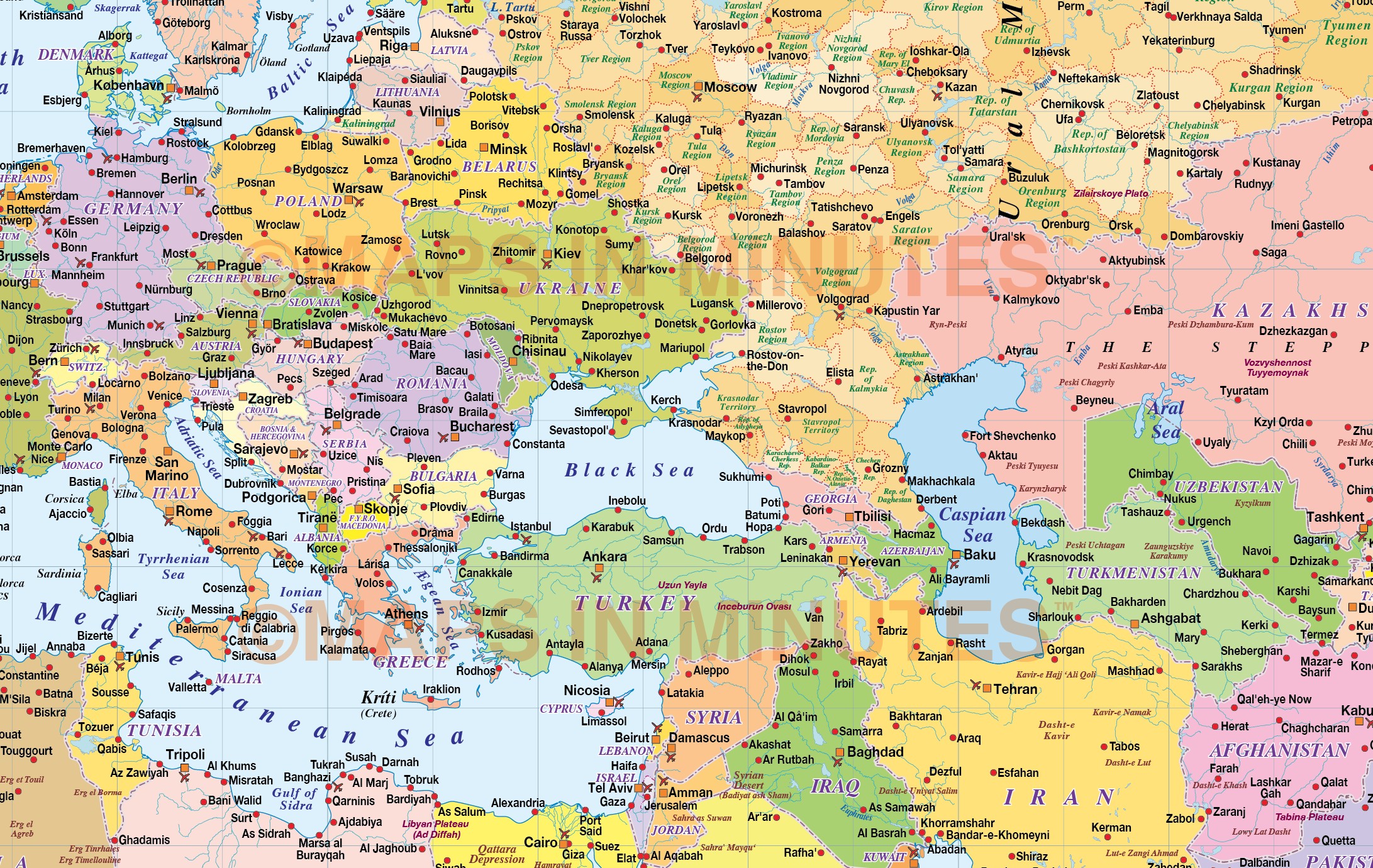 Карта евразия со странами крупно на русском 60 фото - wForm.ru