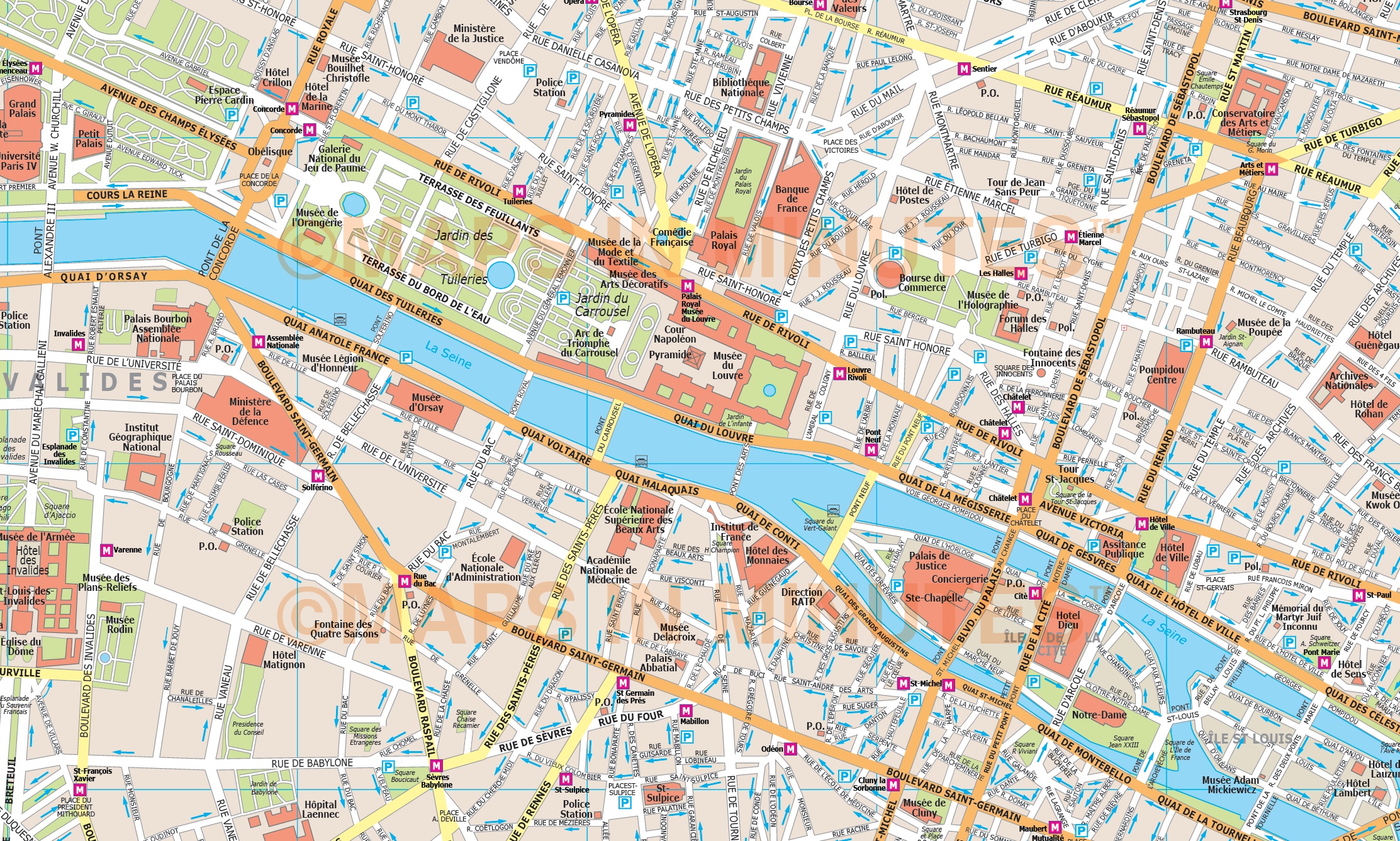 royalty free paris illustrator vector format city map