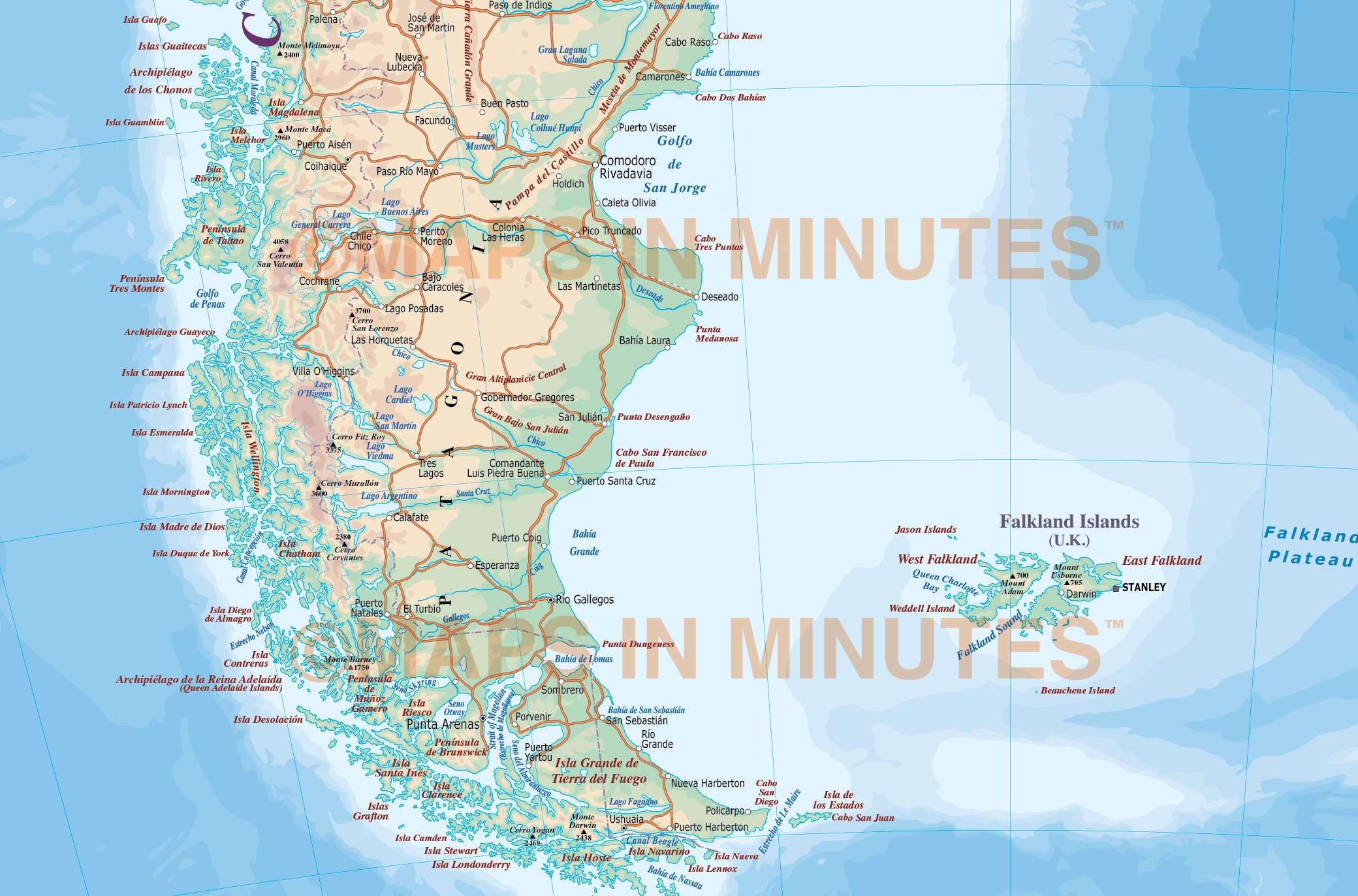 Digital Vector Detailed South America Map In Illustrator Cs6 Ai Format