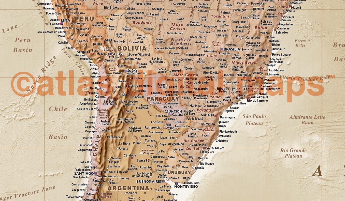 Push Pin World Travel BEIGE Map Canvas Detailed Pinboard