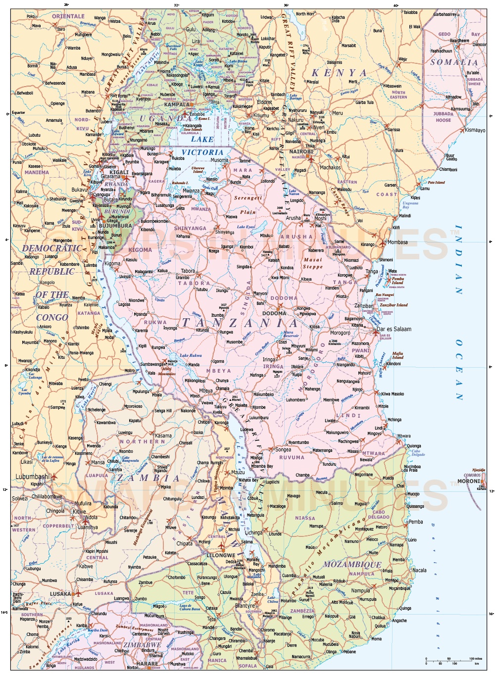 Street map World Political Roads PDF