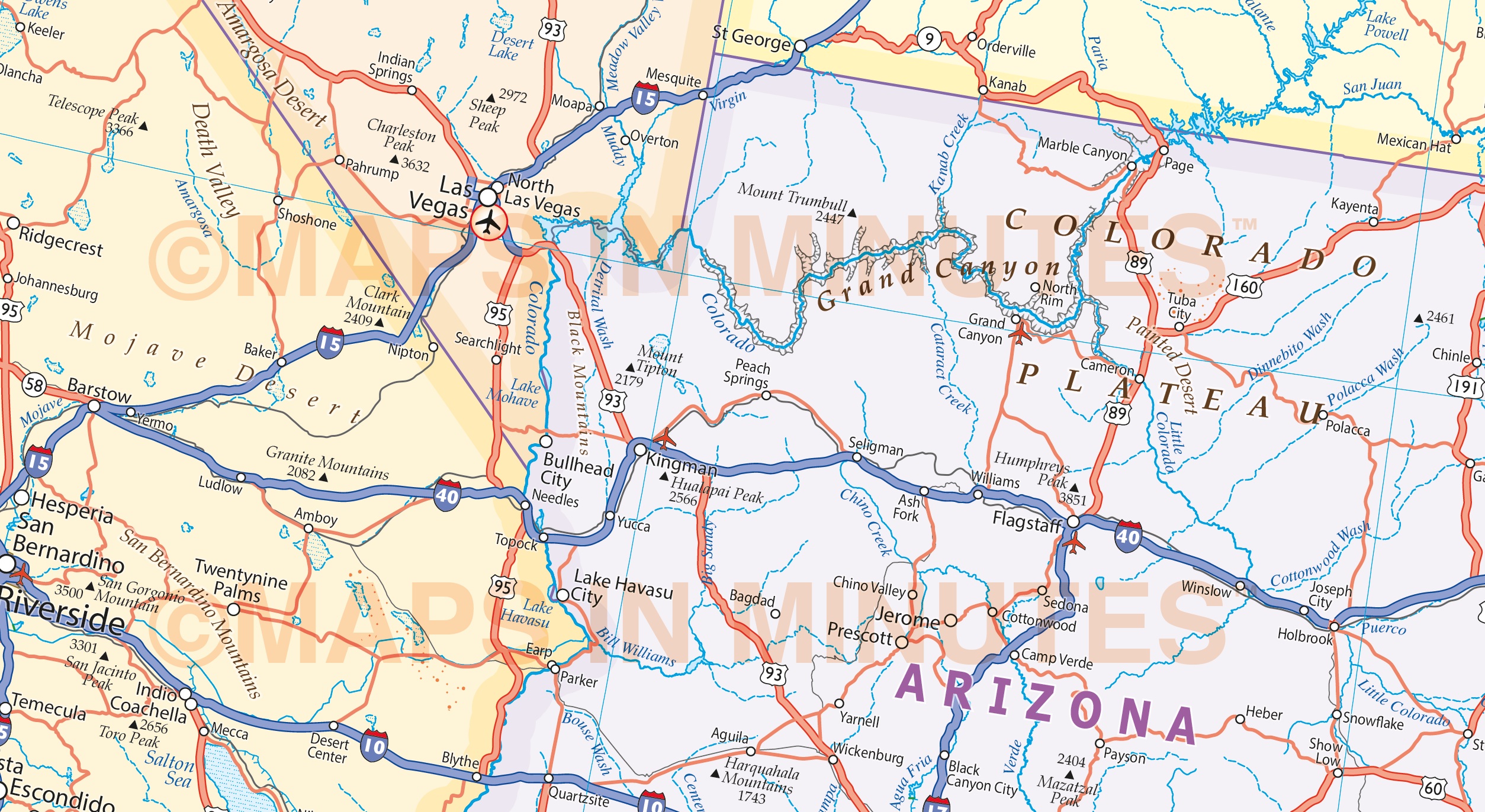 USA North America Road Rail Map, Illustrator AI CS vector format