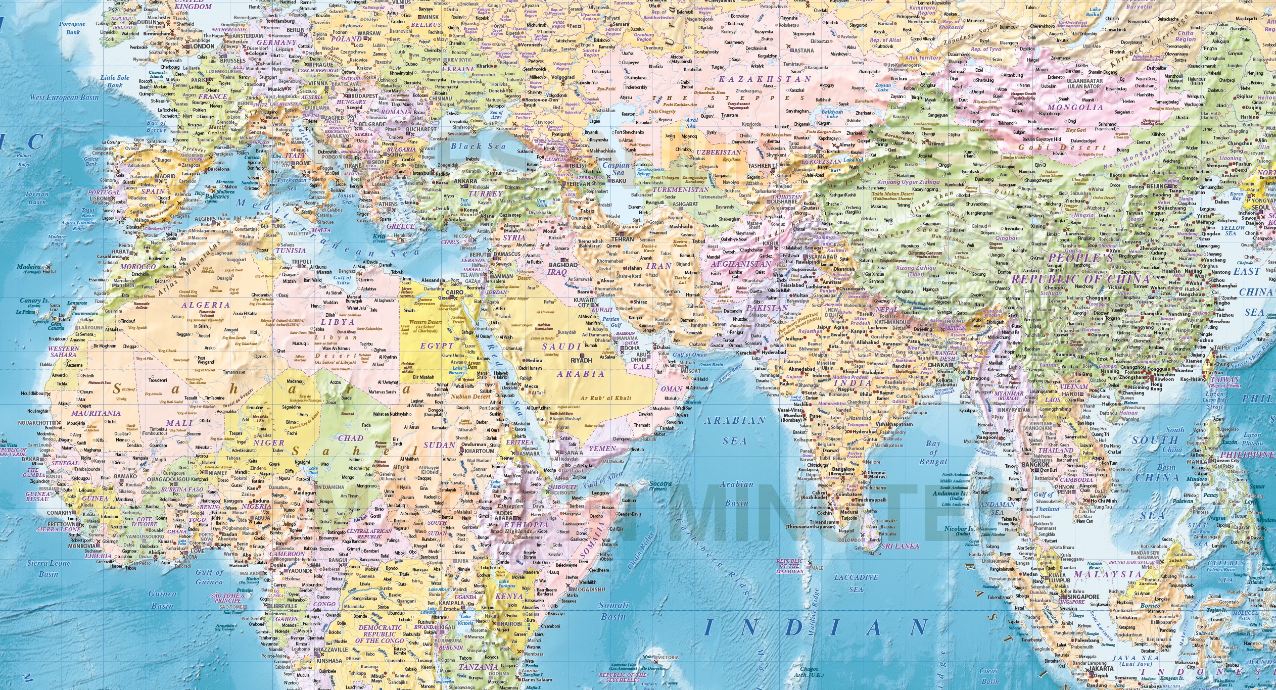 Properly Scaled World Map - United States Map