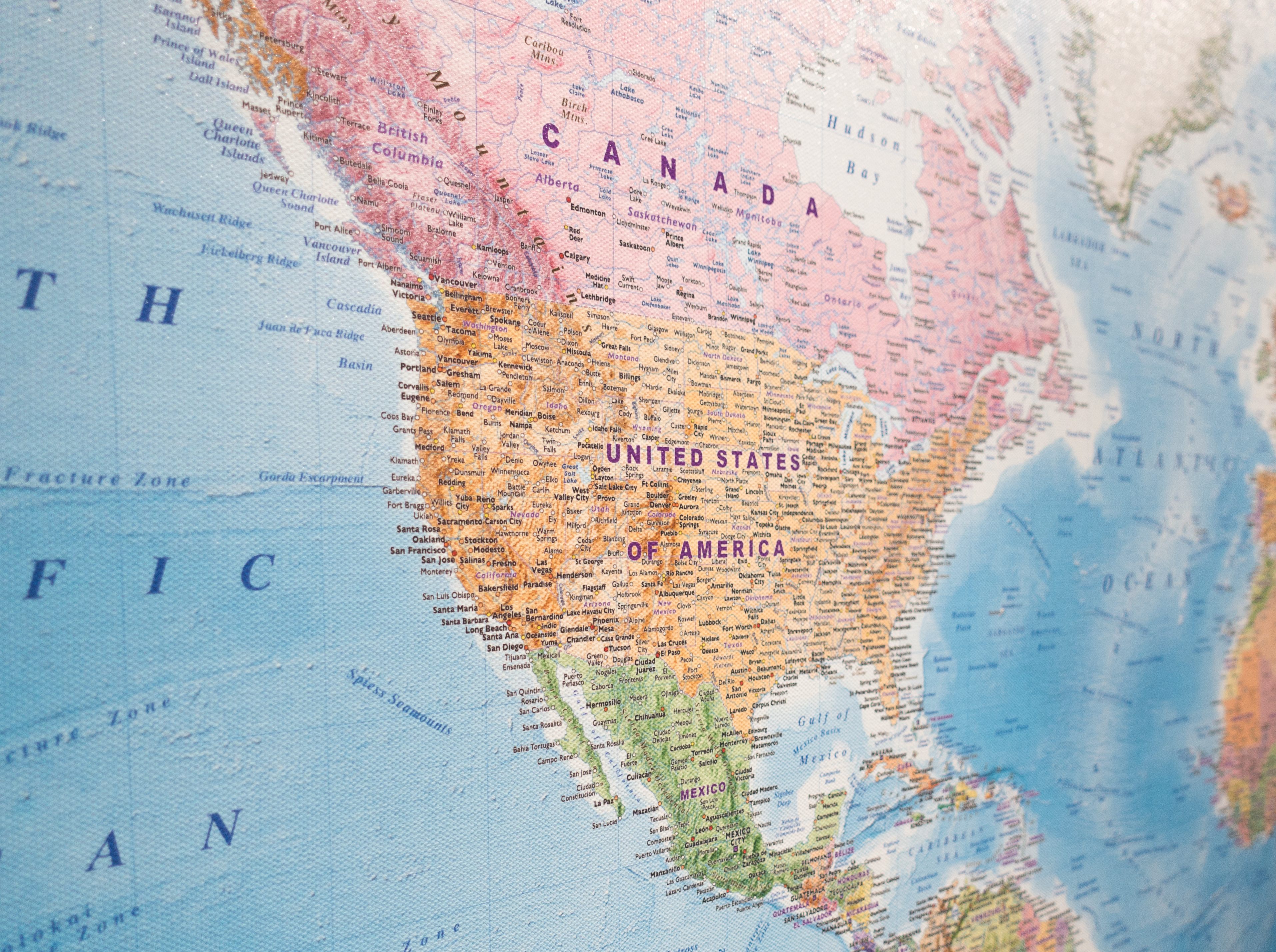 World Map Canvas detail